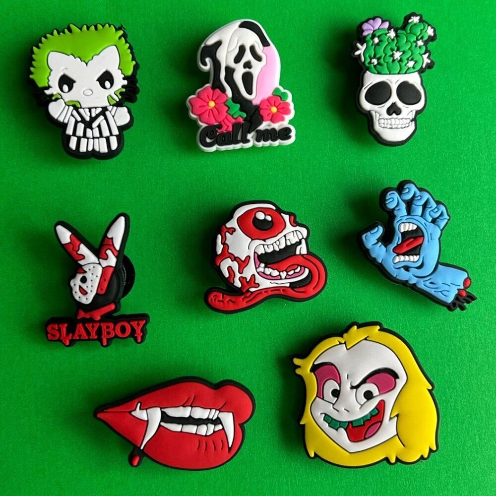 Horror Crocs Shoe Charms Set of 8 - jibbitz Charms Halloween